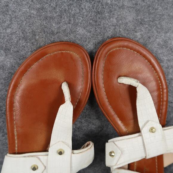 Joe Boxer Shoes Womens 8 Sandal Slingback Casual Flat Comfort Buckle Strap White - Picture 6 of 11